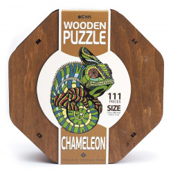 Puzzle en bois 111 pcs ø 20 cm Caméléon