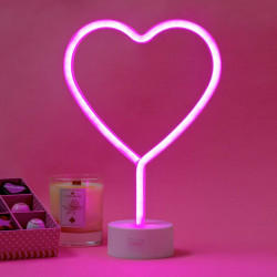 Lampe LED Effet Néon Cœur