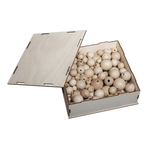 Coffret de 222 Perles en bois