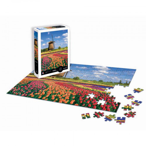 Puzzle 1000 pièces Champs de tulipes Hollande