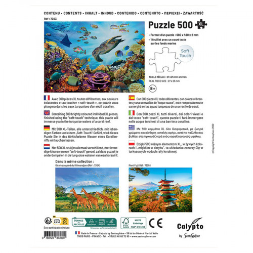 Puzzle 500 pièces XL Fonds marins