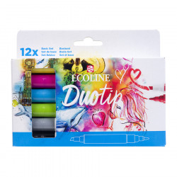 Marqueurs Duotip Ecoline Set de base 12 pcs