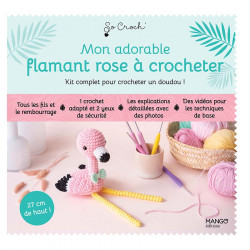 Kit crochet Mon adorable Flamant rose à crocheter