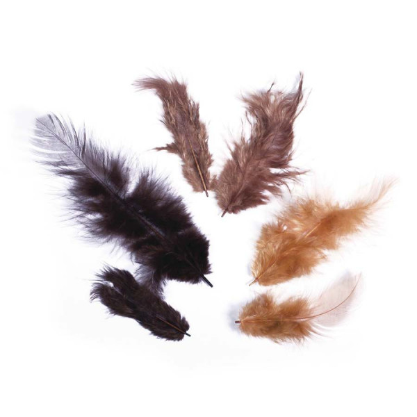 Plumes - Camaïeu marron - 3-10 cm - 10 g