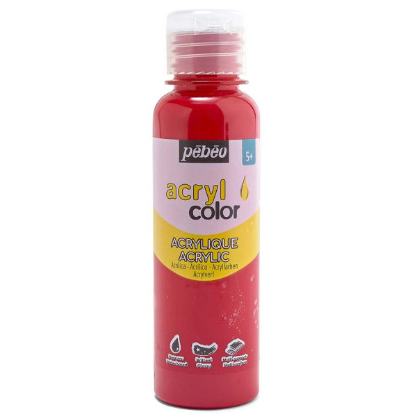 Peinture acrylique Acrylcolor rouge primaire - 150 ml