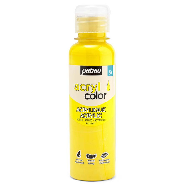 Peinture pour enfant Acrylcolor 150 ml Jaune Primaire