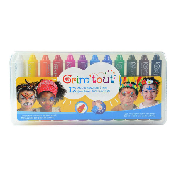 Assortiment de 12 crayons de maquillage Grim'stick