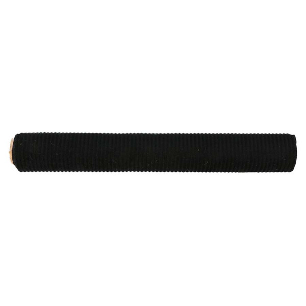 Rouleau de tissu 30 cm x 1 m Velours côtelé Noir