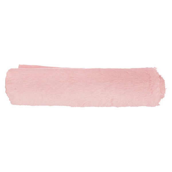Rouleau de tissu 30 cm x 1 m Fausse fourrure Lapin Rose