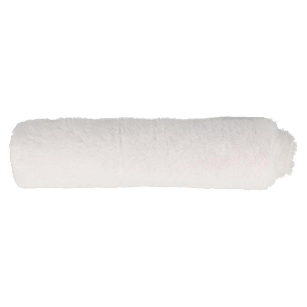 Rouleau de tissu 30 cm x 1 m Fausse fourrure Lapin Blanc