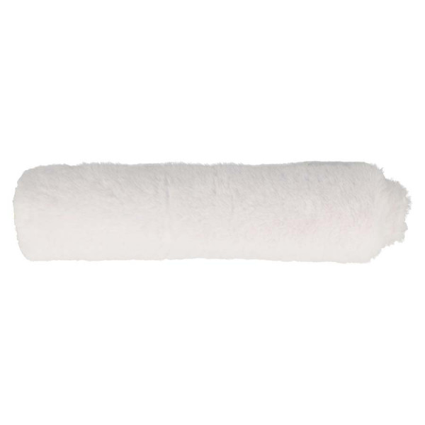 Rouleau de tissu 30 cm x 1 m Fausse fourrure Lapin Blanc