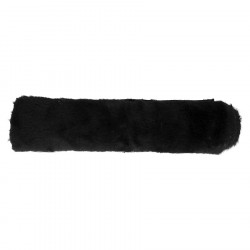 Rouleau de tissu 30 cm x 1 m Fausse fourrure Lapin Noir