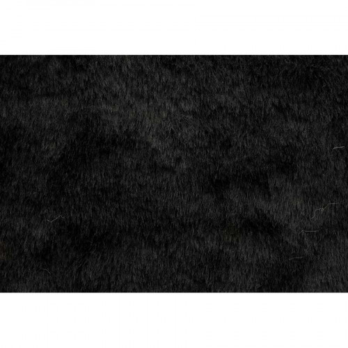 Rouleau de tissu 30 cm x 1 m Fausse fourrure Lapin Noir