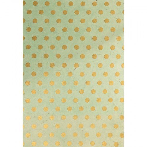 Papier népalais Lokta 28 x 21,5 cm 12 pcs Foil Vert