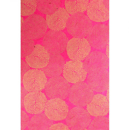 Papier népalais Lokta 28 x 21,5 cm 12 pcs Foil Rose