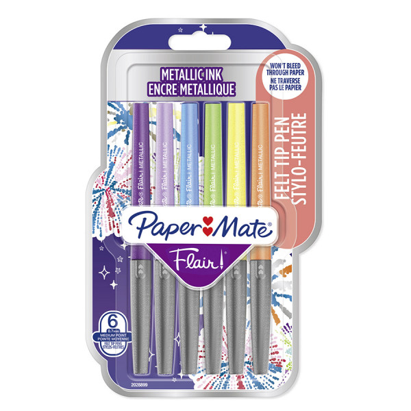 Feutre Flair Métallique 0,7 mm 6 pcs