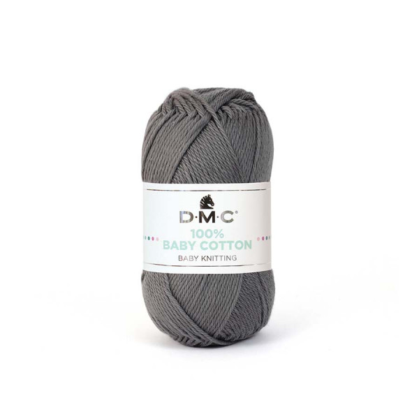 Fil tricot et crochet 100% Baby Cotton 774 Gris