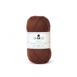 Fil tricot et crochet 100% Baby Cotton 777 Marron