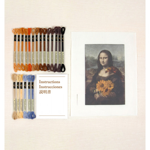 Kit de broderie traditionnelle Mona Lisa & Les Tournesols