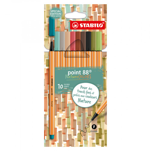 Pochette de 15 stylos feutres Stabilo Point 88 Pastels - Feutre à