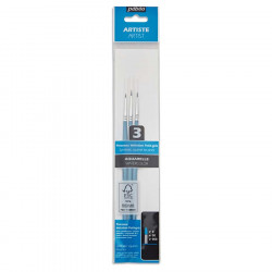 Pinceau Aquarelle Imitation Petit Gris 3 pcs Rond Fin