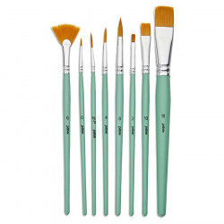 Pinceau court Synthétique 8 pcs Assortiment