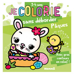 Bloc de coloriage Je colorie sans déborder Pâques