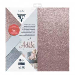 Papier Pailleté Adhésif 250 g 5 pcs 30,5 x 30,5 cm