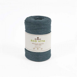 Fil crochet Eco Vita Tape Yarn 250 g Bleu 07