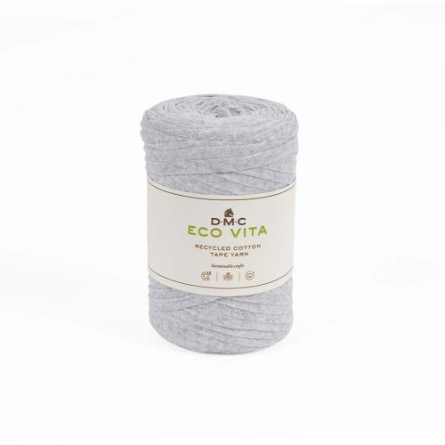 Fil crochet Eco Vita Tape Yarn 250 g Gris 12