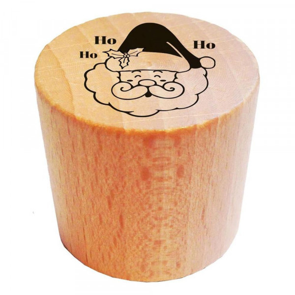 Tampon bois rond Père Noël