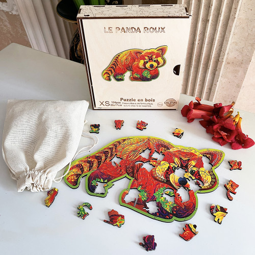 Puzzle en bois 104 pcs Le Panda Roux