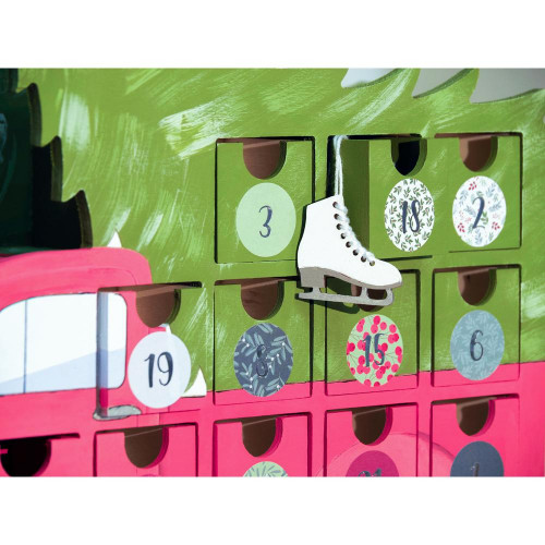 Stickers Ronds Calendrier de l'Avent Christmas Time