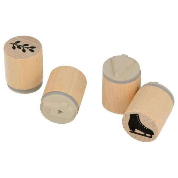 Tampons en bois 4 pcs ø 200 mm Christmas Time