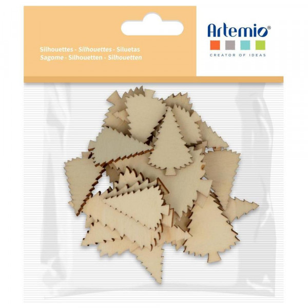 Silhouettes en bois Sapin 21 pcs