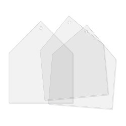 Maison en acrylique transparent 3 pcs