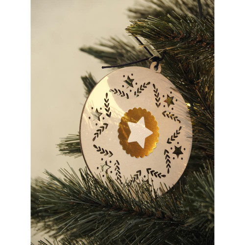 Silhouettes en bois 3 pcs Noël Étoile