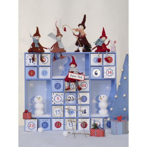 Calendrier de l'Avent 34 x 40 x 8 cm Trois niches
