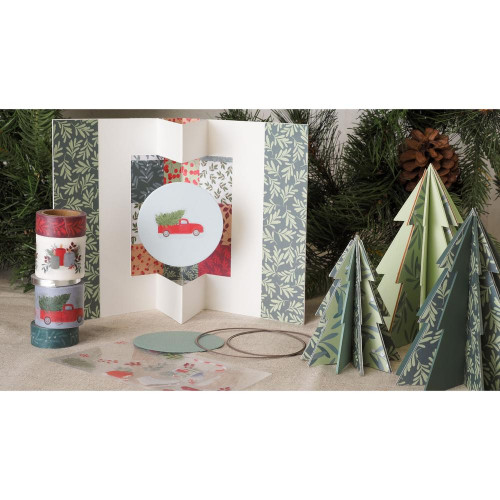 Silhouette en bois 3D Sapin 14 cm