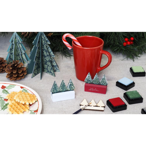Silhouette en bois 3D Sapin 9 cm