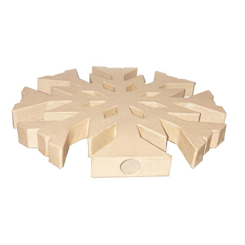 Cimier Sapin Flocon 2 x 20 x 20 cm