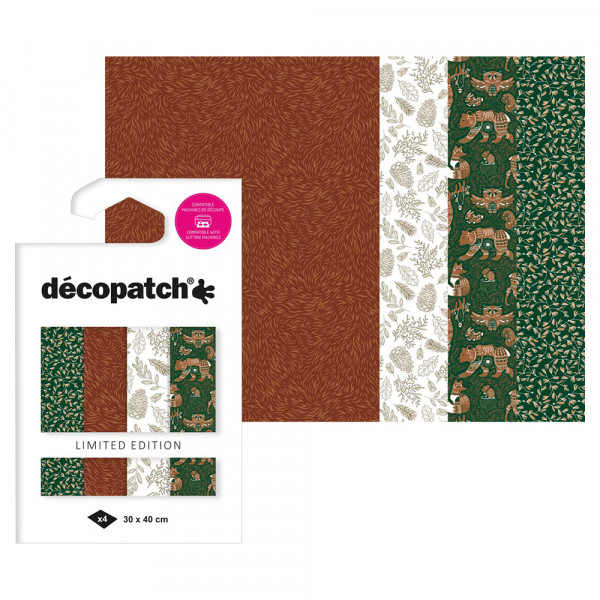 Papier Texture 15 x 24,5 cm Foil Forest