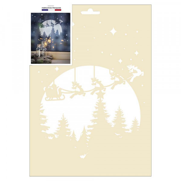 Pochoir A4 Noël Clair de Lune