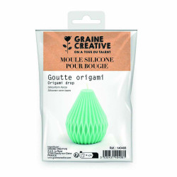 Moule à bougie Goutte Origami ø 6 x 7,5 cm