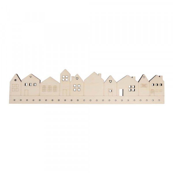 Calendrier de l'Avent mural en Bois 44,4 x 10 cm