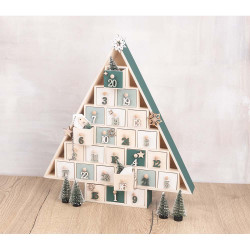 Calendrier de l'Avent 38,5 x 40,5 x 5,5 cm Sapin
