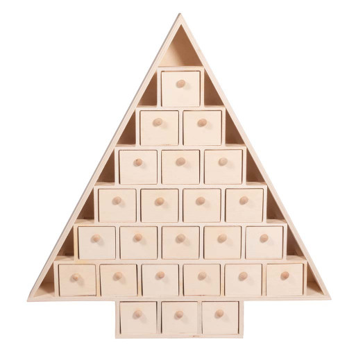 Calendrier de l'Avent 38,5 x 40,5 x 5,5 cm Sapin