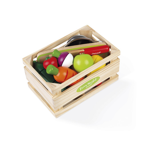 Dinette en bois Maxi set fruits et légumes à découper