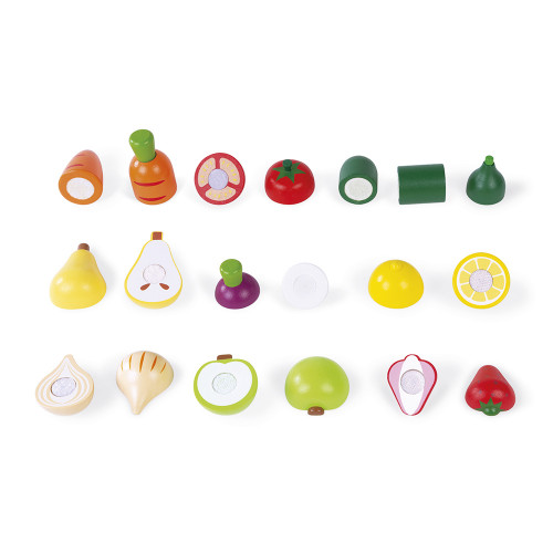 Dinette en bois Maxi set fruits et légumes à découper