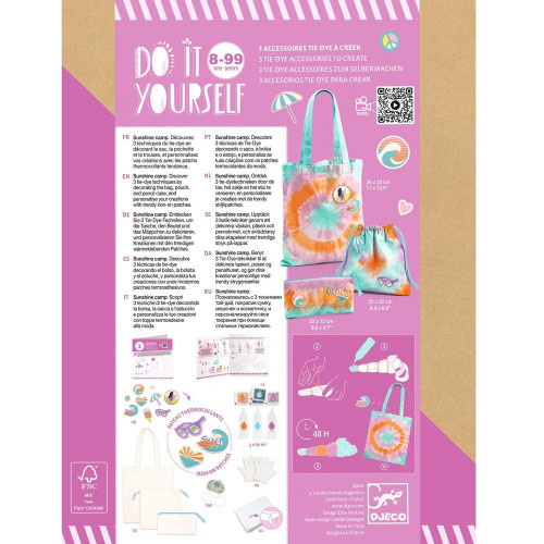 Coffret accessoires Tie-Dye à créer Sunshine Camp Do It Yourself